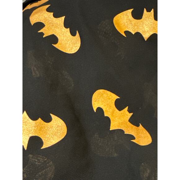 Unique Vintage Batgirl Black and Gold Foil Sheer Mini Cape Capelet S 4 NWOT - Picture 4 of 4